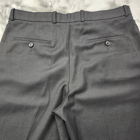 Perry Ellis Portfolio Pants Men 34X30 Black Gray Classic Fit Flat Front Straight - Picture 3 of 12